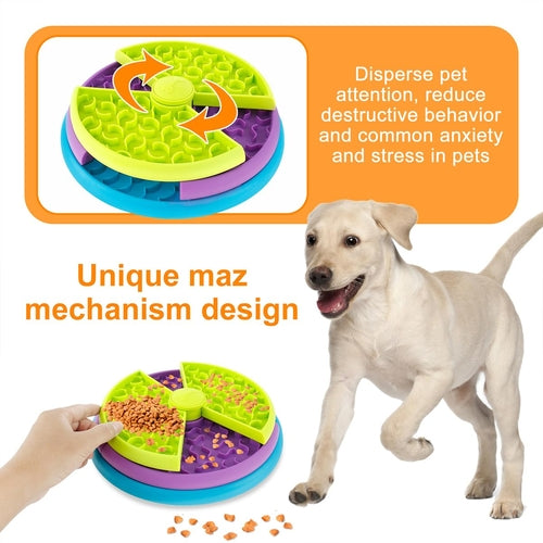 3-in-1 Interactive Slow Feeder Bowl – Anti-Choke Dog & Cat Feeder