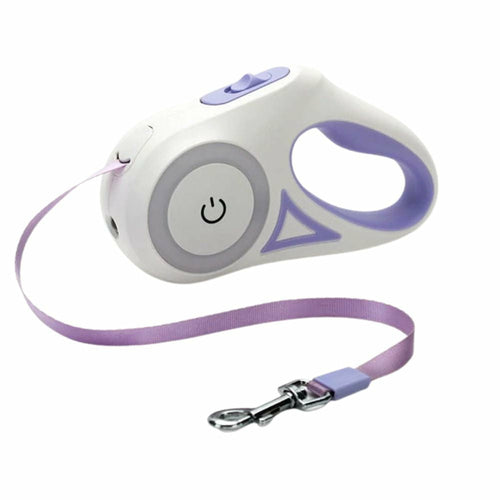 Retractable LED Dog Leash – Auto Extending Light-Up Leash for Night Walks