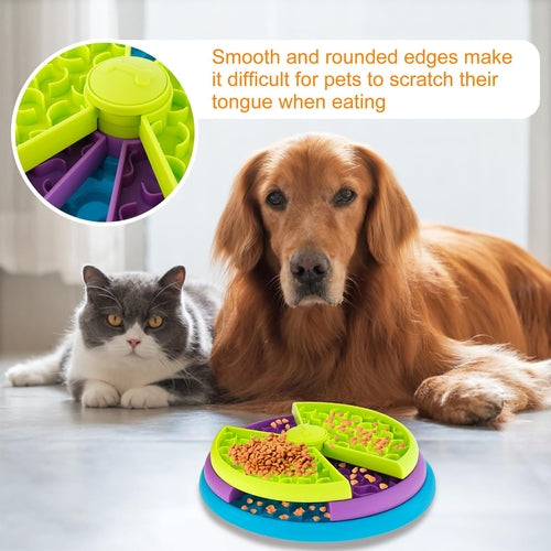3-in-1 Interactive Slow Feeder Bowl – Anti-Choke Dog & Cat Feeder