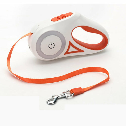 Retractable LED Dog Leash – Auto Extending Light-Up Leash for Night Walks