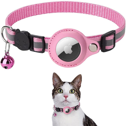 Reflective AirTag Collar for Dogs & Cats – Track & Stay Safe
