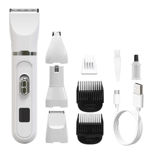 Low Noise Dog Clippers – Rechargeable Paw Trimmer for Dogs & Cats