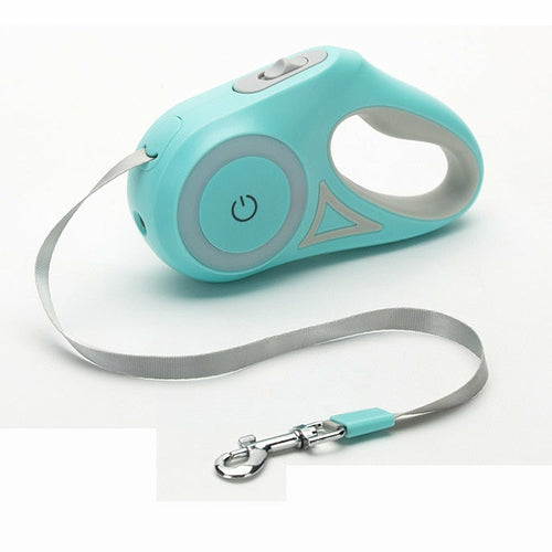 Retractable LED Dog Leash – Auto Extending Light-Up Leash for Night Walks
