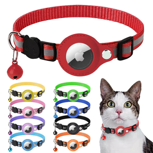 Reflective AirTag Collar for Dogs & Cats – Track & Stay Safe