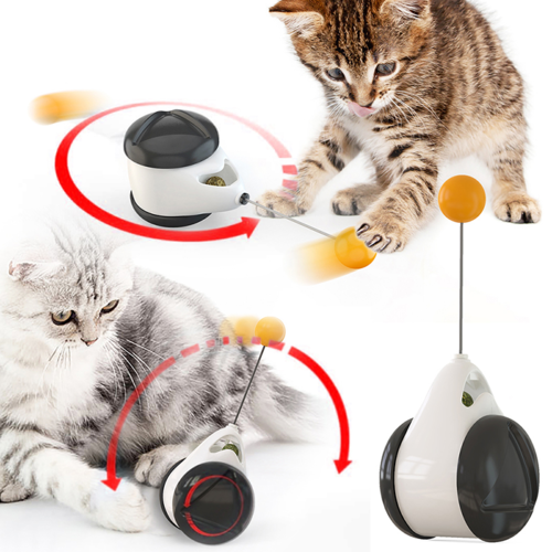 Interactive Tumbler Cat Toy – Swinging Ball & Balance Wheel