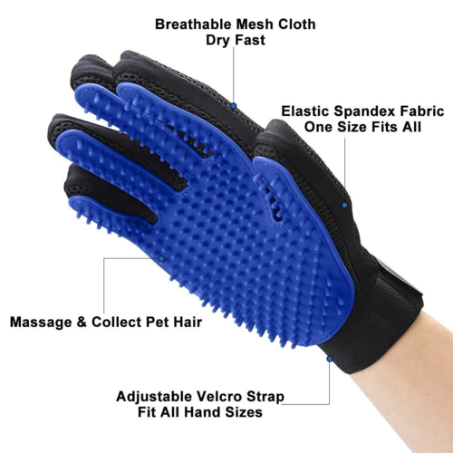 Soft Touch Pet Grooming Gloves – Hair Removal & Massage