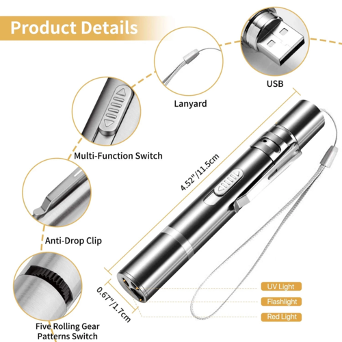 7-in-1 LED Cat Laser Pointer – Interactive Training Toy for Cats
