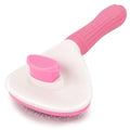Self-Cleaning Slicker Brush – Pink & White Pet Grooming Brush