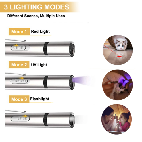 7-in-1 LED Cat Laser Pointer – Interactive Training Toy for Cats