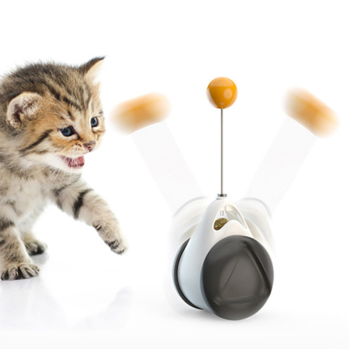 Interactive Tumbler Cat Toy – Swinging Ball & Balance Wheel