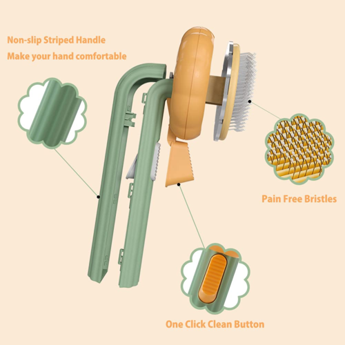 Gentle Detangling Comb & Hair Brush for Cats & Dogs