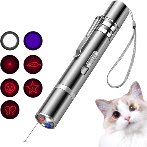 7-in-1 LED Cat Laser Pointer – Interactive Training Toy for Cats