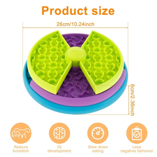 3-in-1 Interactive Slow Feeder Bowl – Anti-Choke Dog & Cat Feeder