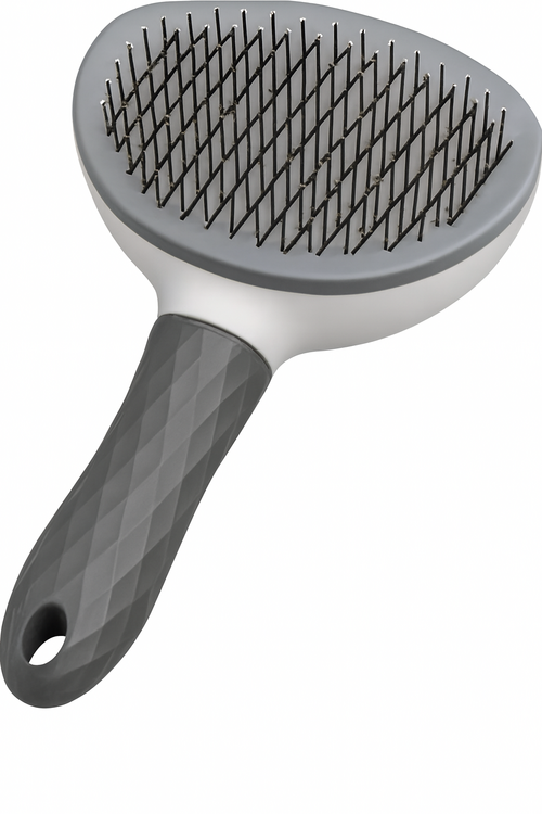 Ergonomic Self-Cleaning Slicker Brush – Grooming Tool for Dogs & Cats