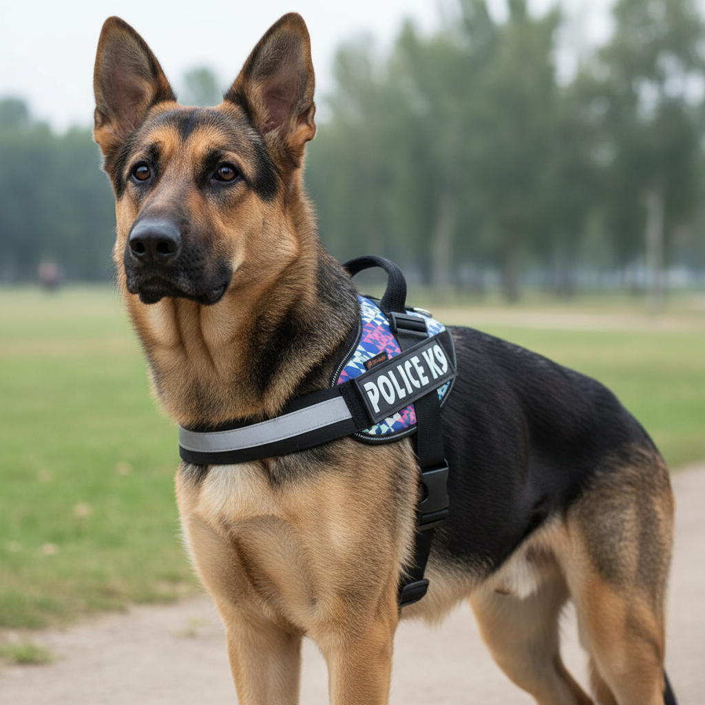 Harness multicolor en perro