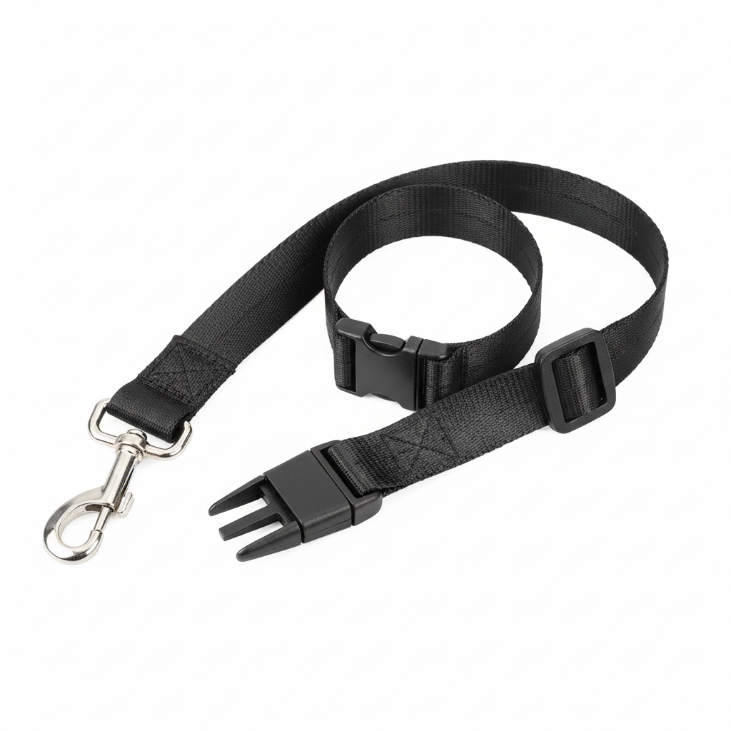 Adjustable Pet Seat Belt Tether – fondo blanco