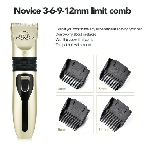 Professional Pet Hair Clipper Set – Cordless Trimmer for Dogs & Cats