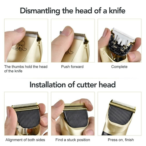 Professional Pet Hair Clipper Set – Cordless Trimmer for Dogs & Cats